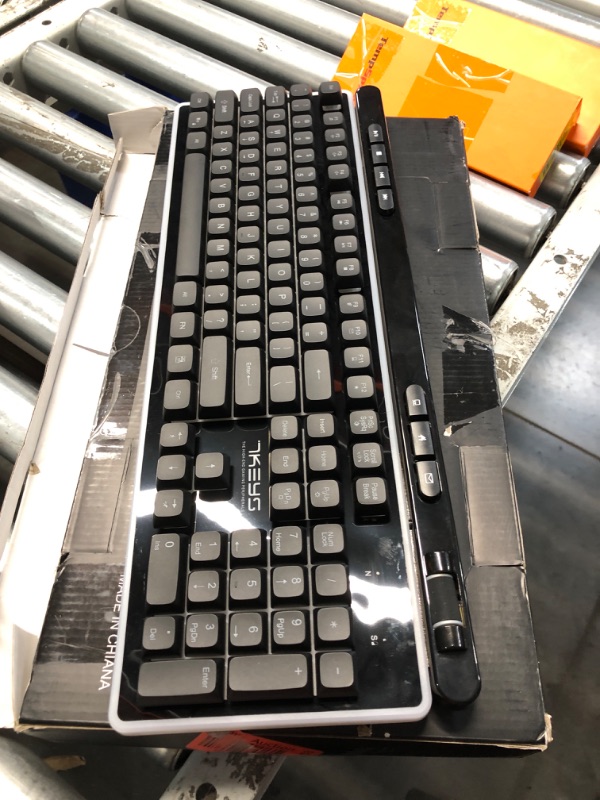 Photo 1 of Wireless Keyboard and Mouse Combo, Gaming Keyboard Rechargeable Cool RGB Backlight, 7KEYS Full-Size Keyboard with Ergonomic, Light up Gaming Mouse 3200 DPI for PC Desk/Laptop/MAC