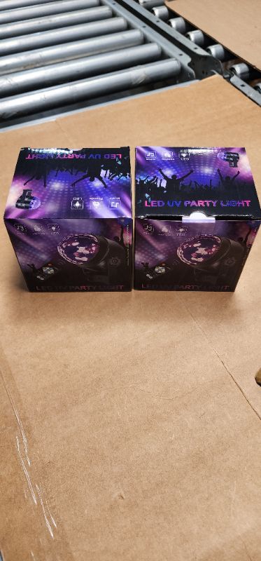 Photo 4 of [2 Pack] Litake UV Black Lights 6W LED Disco Ball Party Lights Strobe Light Disco Lights