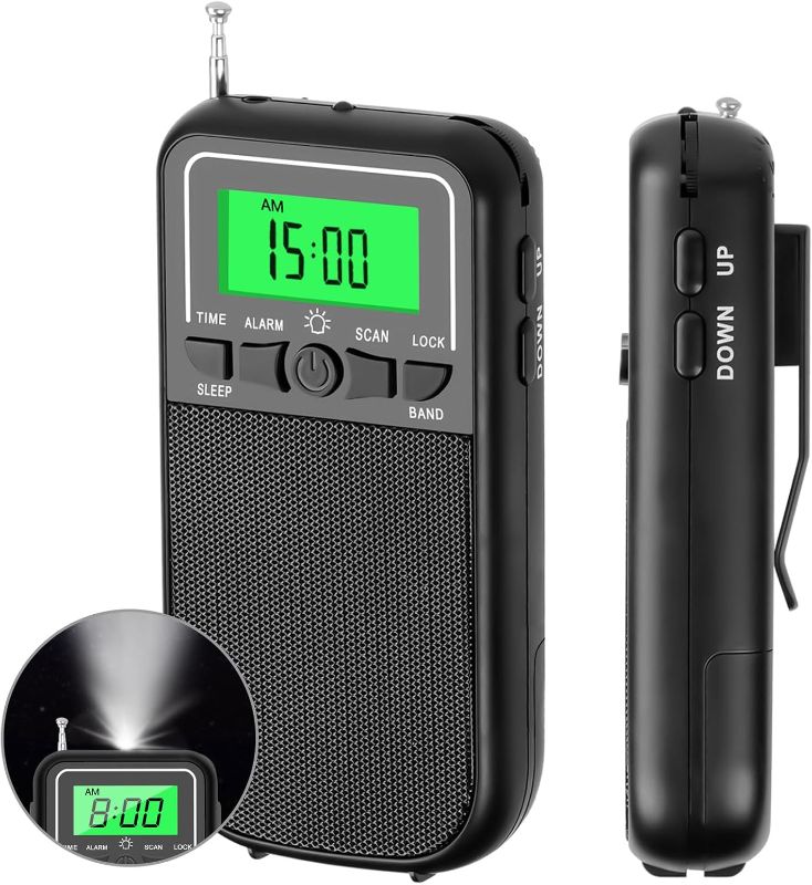 Photo 1 of 
Portable Radio AM FM, Transistor Radio with LED Flashlight, 2AA Battery Operated Radio for Long Range Reception, Emergency Pocket Radio for Indoor, Outdoor..