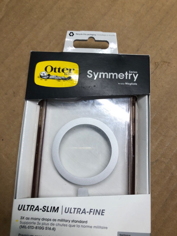 Photo 3 of ***used***OtterBox iPhone 15 Plus and iPhone 14 Plus Symmetry Series Clear Case - (Clear), snaps to MagSafe, ultra-sleek, raised edges protect camera & screen