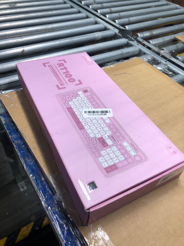 Photo 2 of ***untested***EPOMAKER RT100 97 Keys Gasket BT5.0/2.4G/USB-C Mechanical Keyboard with Customizable Display Screen, Knob, Hot Swappable Socket, 5000mAh Battery for Win/Mac(RT100 Pink, Wisteria Linear Switch)