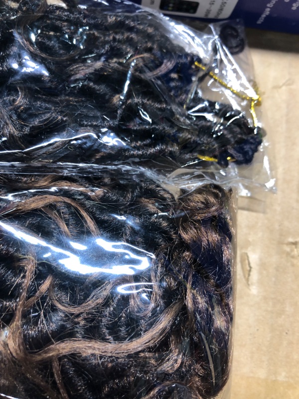 Photo 3 of ***like new***8 Packs Goddess Faux Locs Crochet Hair for Black Women, Goddess Locs Crochet Hair, Boho Style Locs, River Locs Crochet Hair with Curly Ends (18Inch, T30#, 8Packs)