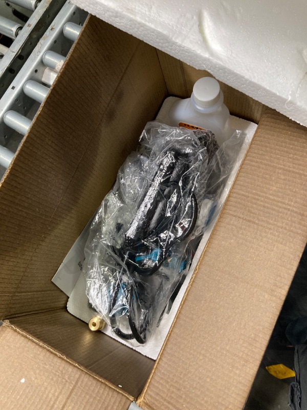 Photo 3 of ***oil bottle broken, leaking everywhere*** Orion Motor Tech Vacuum Pump, 3.5 cfm 1/4 hp HVAC Single Stage Vacuum Pump for R12 R22 R134a R410a R502, Auto AC Vacuum Pump Kit for Automotive Air Conditioner Resin Degassing & More, Oil Included