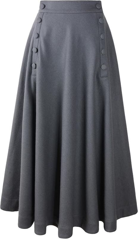 Photo 1 of ***SIMILAR OR SAME*** ReminisceBoutique Edwardian Wool Skirt Suffragette US 16 GREY