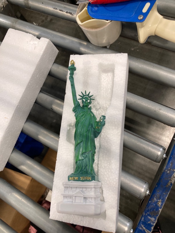 Photo 3 of ****USED** SAINWORDS Statue of Liberty Figurine Decorations New York City Souvenirs Gifts Modern Home Decor for Living Room Book Shelf Cabinets Table Ornaments Outdoor Garden Sculpture (10.3 inch)