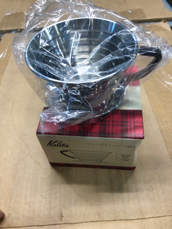 Photo 3 of ???(Kalita) Carita Coffee Dripper Wave Series, Stainless Steel, For 2-4 People, Made in Japan, Wave Dripper 185S, Drip Equipment, Coffee Shop, Cafe, Outdoor Camping