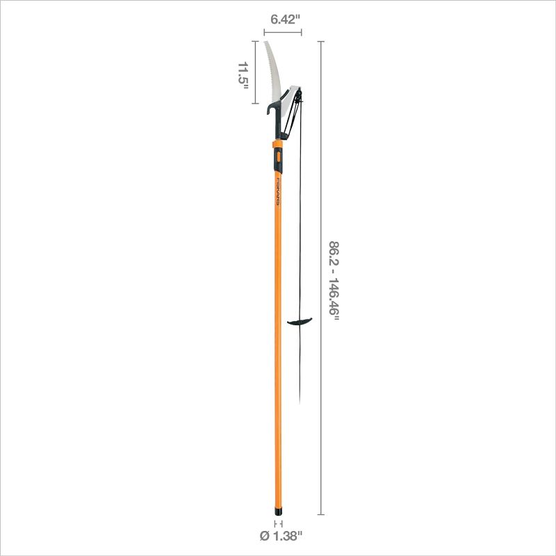 Photo 1 of ***missing blade*** Fiskars 2-in-1 Extendable Tree Pruner and Pole Saw (Extends to 12 feet) 