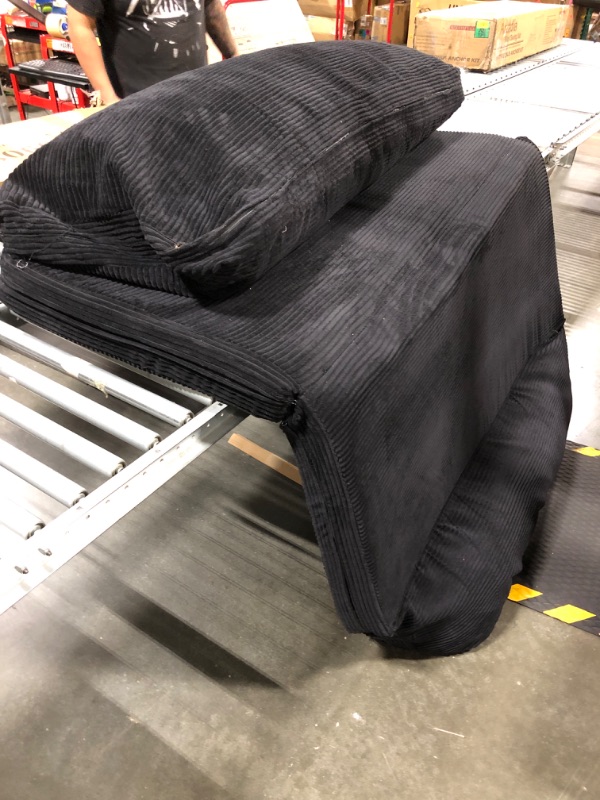 Photo 2 of ***Stock photo is a similar item*** ***item is a different color*** Folding Matress Sofa, Foam Filling Folding Matress Sofa, Includes Removable and Machine Washable Cover (Black)