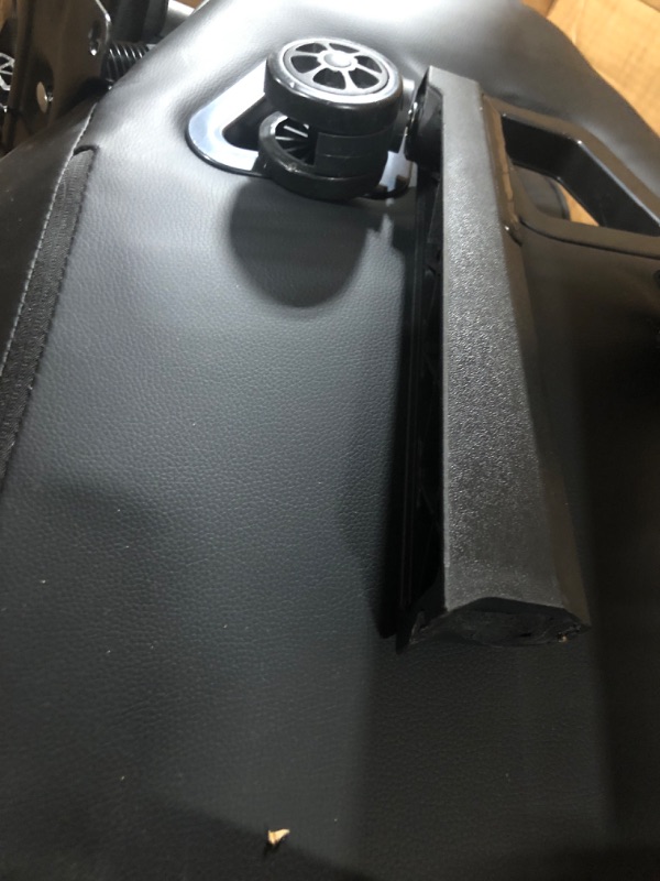 Photo 1 of ***damage shown in last photo, broken leg*** Massage Gaming Chair 7-Point, Office Chair with Footrest and Lumbar Support, Adjustable Seat Height Ergonomic, Thickened and Widened Cushions Backrest, 175° Reclining Max, Black