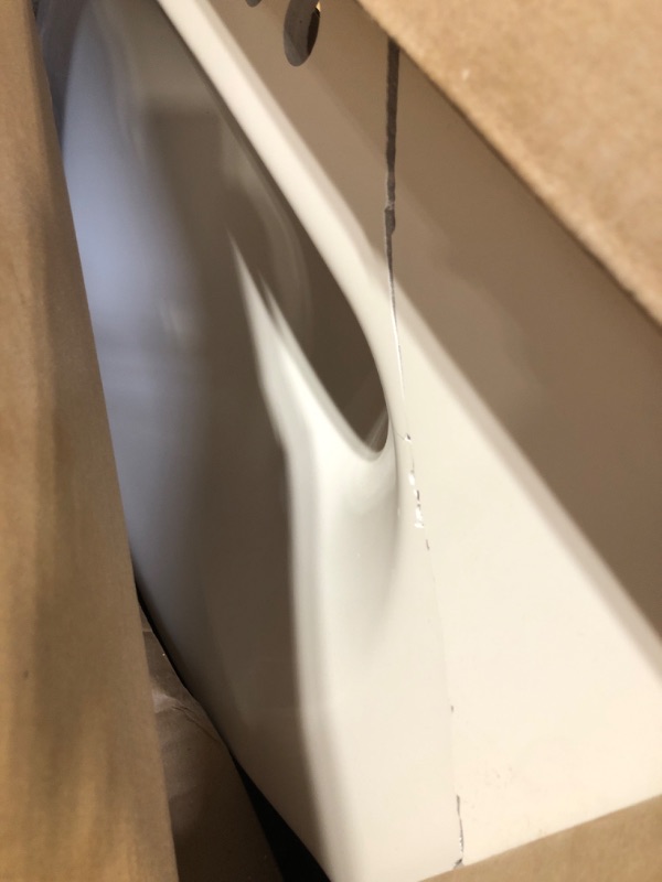 Photo 4 of ***Side of sink is cracked, damage shown in last photo*** Spring Mill Cabinets Zarna 31 Inch Bathroom Vanity with White Drop-in Single Sink Top, 2-Door Cabinet, 31" W x 18.78" D x 36.63" H, White