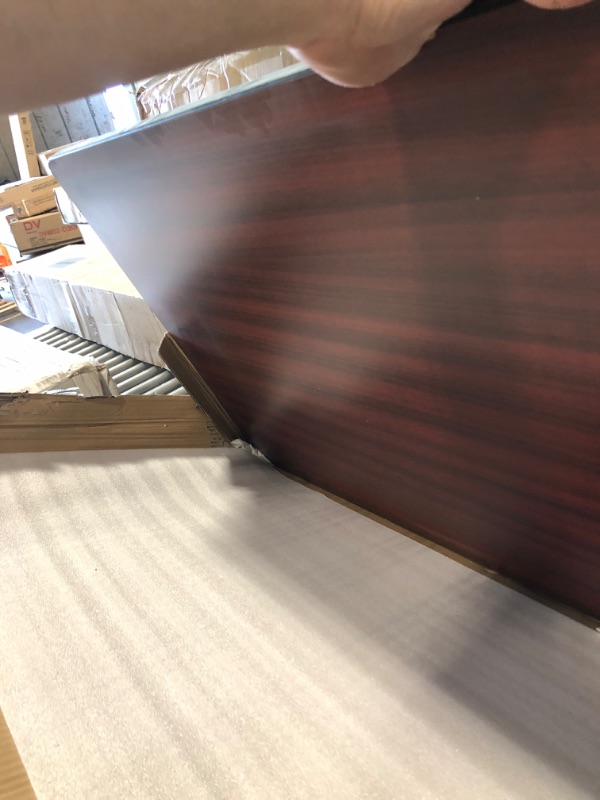 Photo 1 of ***only table top*** Regency Via Rectangular Training Table, 72" x 24", Mahogany/Grey