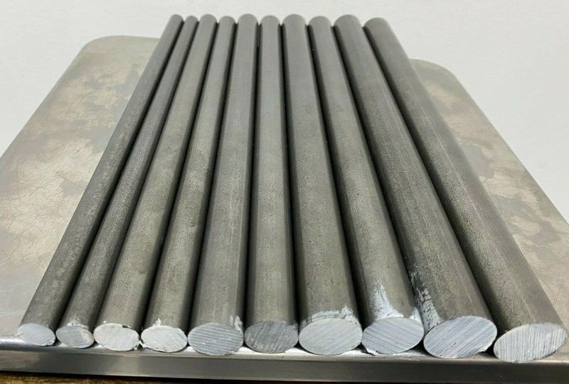 Photo 1 of 12L14 Steel Bar Stock 1-1/4 in Round x 12 in Length Carbon Steel for CNC DIY Craft Tool, 19 Count Box