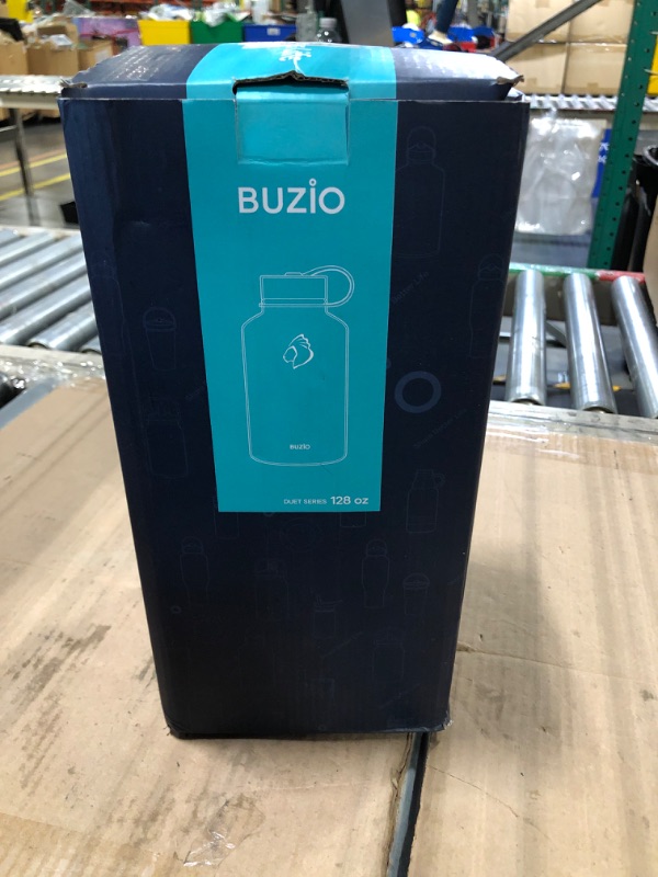 Photo 1 of ***USED, BROKEN LID**
BUZIO 1 Gallon Water Jug with Straw Handle Lid, 128oz Water Bottle Stainless Steel Double Wall Hydro Jug 18/8 Food Grade Thermo Mug Keep Cold 48H & Hot 24H, Black