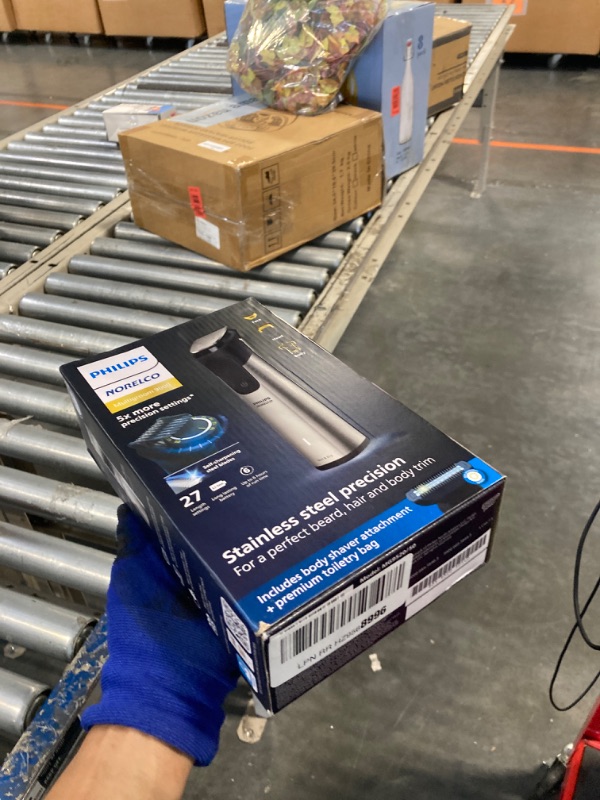 Photo 1 of ** NEW, OPENED PACKAGE **
Norelco Philips Multi Groomer 23 Piece Men's Grooming Kit, Trimmer for Beard, Head, Face, Body, and Groin - Stainless Steel Precision. No Blade Oil Needed. MG9520/50