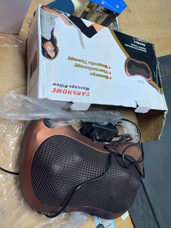 Photo 2 of ***USED****Openhahaha Back and Neck Massager for Pain Relief Deep Tissue, Shiatsu Neck Massager Pillow With Heat, Electric Massage Pillow for Back,Shoulders,Legs,Gifts for Men/Women,Use at Home,Car,Office(Brown)