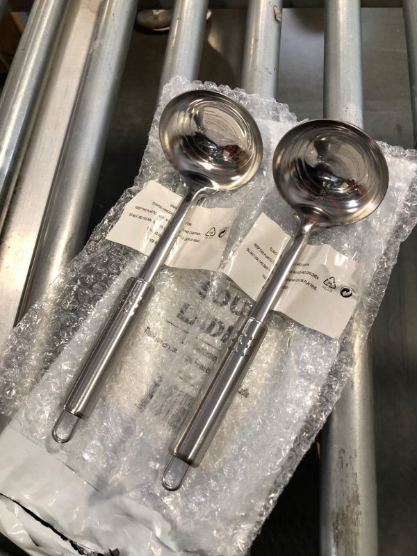 Photo 3 of ****USED*** Simpli-Magic 79311 Stainless Steel Soup Ladle, 2 Count Bundle, Stainless Steel, Pack of 1, 2 Count)