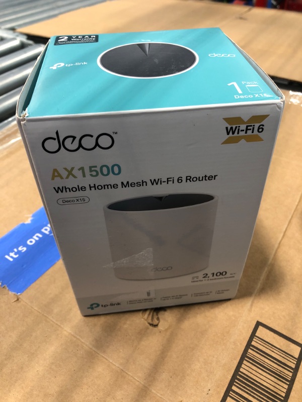 Photo 2 of ****USED** TP-Link Dual-Band AX1500 WiFi 6 Mesh Wi-Fi System (Deco X15) | Replaces Routers and Extenders | Covers up to 2,100 sq.ft. | 2 Gigabit ports per unit, supports Ethernet Backhaul | 2024 Release (1-Pack)