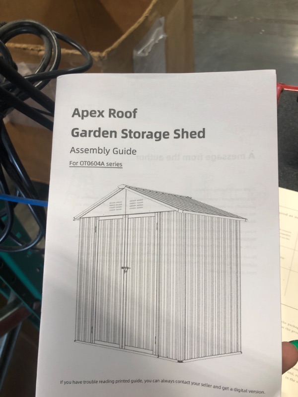 Photo 2 of  Outdoor Storage Shed 6 x 4 ft. Utility Tool Shed Metal Storage Garden Shed with Door & Lock for Patio Storage
