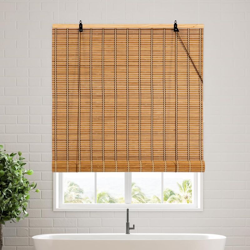 Photo 1 of 
Natural Bamboo Roll Up Blinds for Windows, Light Filtering Bamboo Blinds for Doors Indoor Outdoor Home Patio Porch (32''W X 72''H)