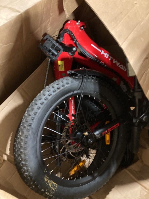 Photo 2 of ***USED***HITWAY Electric Bike for Adults, 20" Fat Tire E Bike 750W 20MPH Removable Folding Electric Bike, 48V/14Ah Battery 55-120KM,All Terrain tire Electric Bicycles
