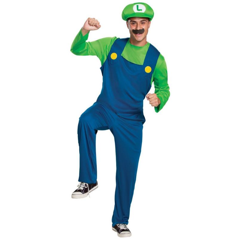 Photo 1 of Adult Super Mario Classic Luigi Costume
L-XL