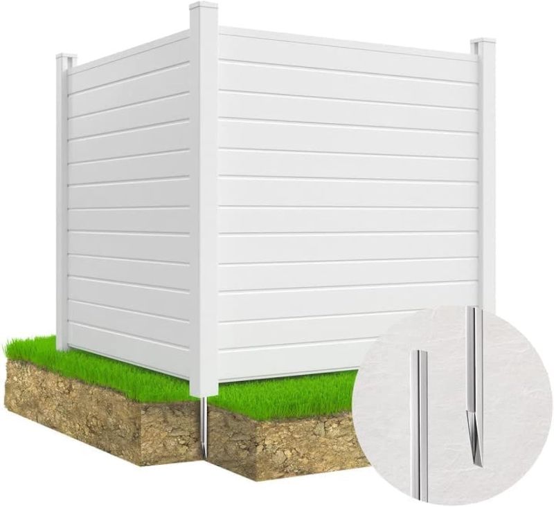 Photo 1 of ***MAY NEED TRUCK***
Air Conditioner Fence Trash Can Fence 50"W X 50"H Pool Equipment Enclosure Vinyl Privacy Fence Panel for Outside Privacy Screens Outdoor (2-Pack)
