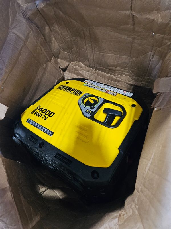 Photo 1 of **USED/UNTESTED**
Champion Power Equipment 4000-Watt Dual Fuel RV Ready Portable Inverter Generator with Quiet Technology and CO Shield