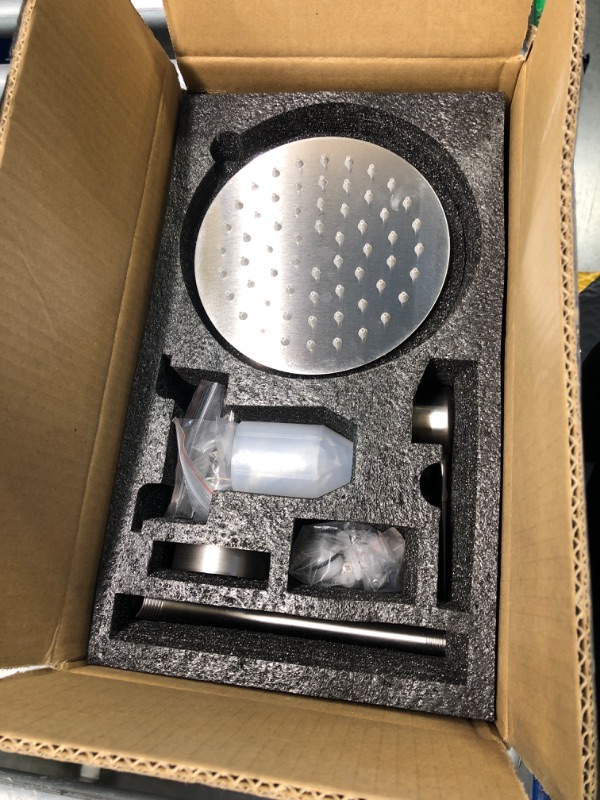 Photo 3 of ***USED***Shower Head And Faucet Set Complete With 6 Inch High Pressure Rain Shower Head Brushed Nickel Shower Fixtures With Valve Trim kit Regaderas Para bBaño Modernas