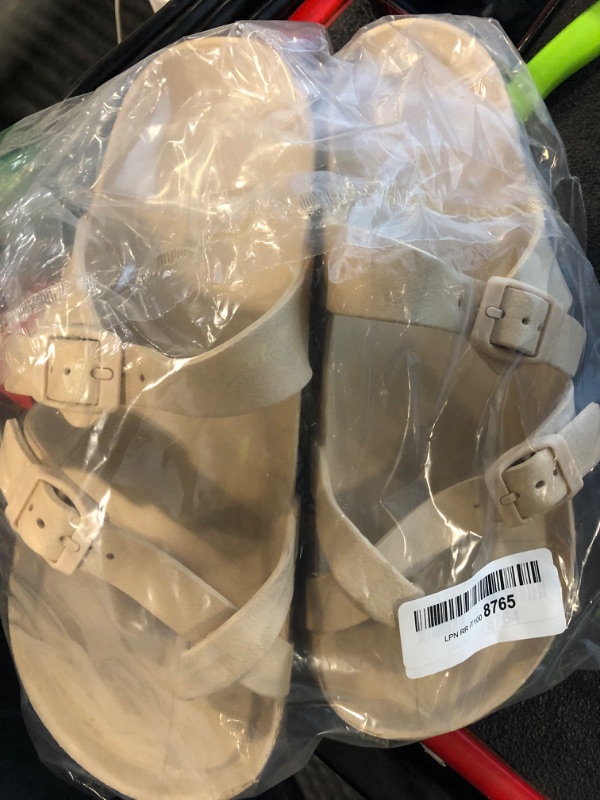 Photo 2 of ***USED***Goosecret Women's Platform Sandals with Arch Support Comfortable Foam Slides Lightweight Thick Soles | Adjustable Buckle | Ultra Cushion Nude, 41(size 10-10.5)