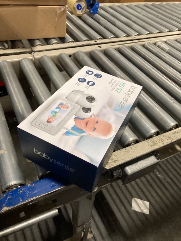 Photo 2 of ***new factory packaging still intact*** Babysense 5" HD Split-Screen Baby Monitor, Video Baby Monitor with 2 Cameras and Audio, Night Light, 960ft Range, Two-Way Audio, 4X Zoom, Night Vision, 4000mAh Battery