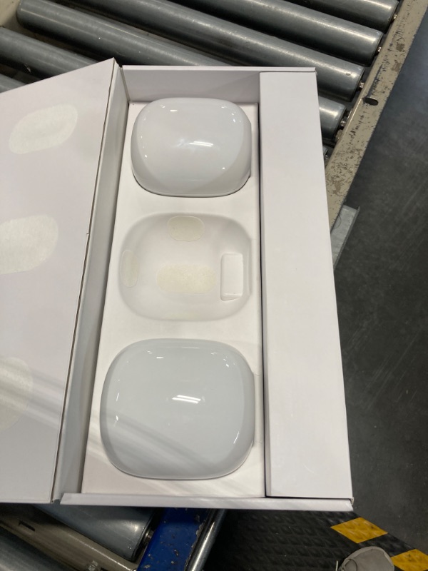 Photo 3 of ****missing one nest**** Google Nest WiFi Pro - 6E - Reliable Home Wi-Fi System with Fast Speed and Whole Home Coverage - Mesh Router - 3 Pack - Snow