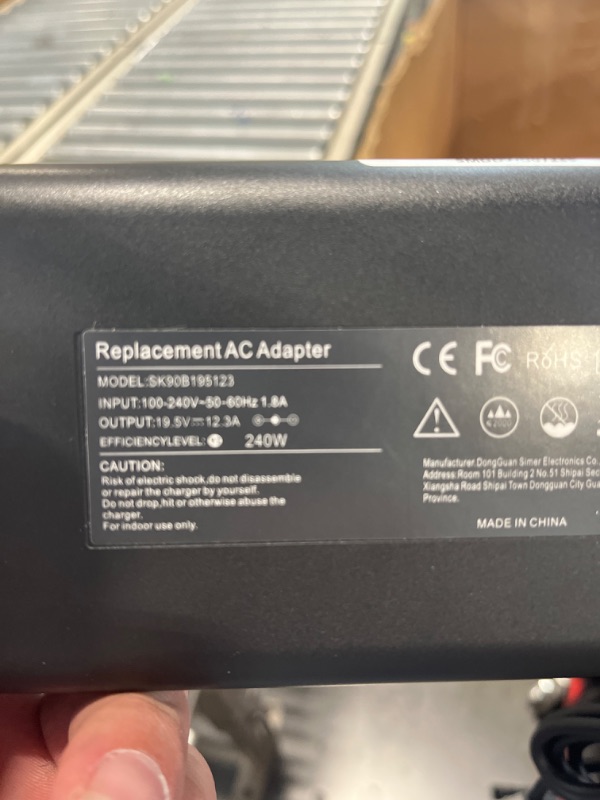 Photo 3 of 240W 180W Laptop Charger for Dell Alienware 13 15 17 R1 R2 R3 R4 X51 M15 M17 M17X M18X G3 G5 G7, Dell Precision 17 7710 7730 7670 7780 7770 M6500 M6600 M6700 M6800 J211H AC Adapter Power Supply Cord