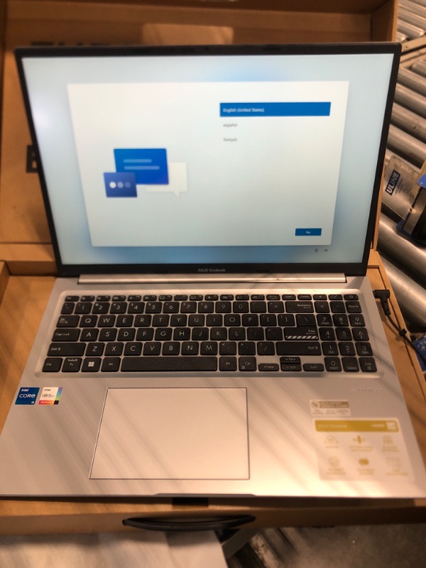 Photo 3 of ***small scuffs shown in last photos***ASUS Vivobook 16” WUXGA Laptop, Intel Core i5-1235U, Intel Iris Xe Graphics, 16GB Memory, 512GB SSD, Cool Silver, F1605ZA-AS56