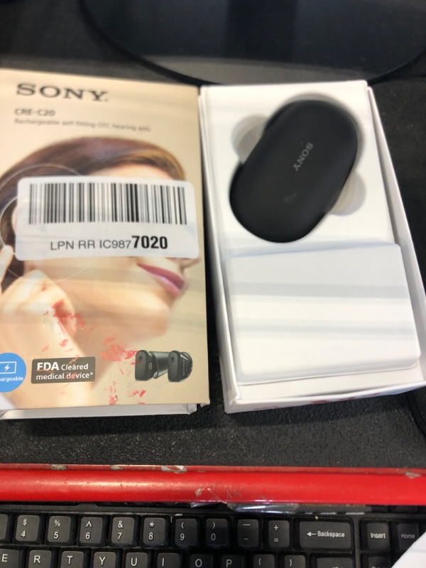 Photo 3 of ***missing one hearing aid***Sony CRE-C20 Self-Fitting OTC Hearing Aids for Mild to Moderate Hearing Loss, Prescription-Grade Sound Quality, Compact Virtually Invisible Design, Customizable App, and Rechargeable Battery