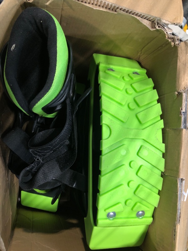 Photo 3 of ***normal wear/use***New Bounce Jumping Shoes - Kangaroo Jumping Shoes for Kids - Exercise Moon Shoes - Bouncy Shoes for Ages 8-12 - Size 1-6 (32-38 EU) Green