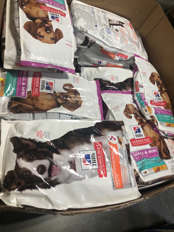 Photo 3 of ***UNKNOWN QTY ***1/2 PALLETT OF DOG FOOD***Hill's Science Diet Perfect Digestion, Adult 1-6, Digestive Support, Dry Dog Food, Chicken, Brown Rice, & Whole Oats, 22 lb Bag