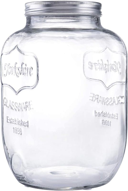 Photo 1 of 1 Gallon Glass Drink Dispensers For Parties 2PACK.Beverage Dispenser,Glass Drink Dispenser With Stand And Stainless Steel Spigot 100% Leakproof.Lemonade Dispenser With Ice Cylinder.Laundry Detergent