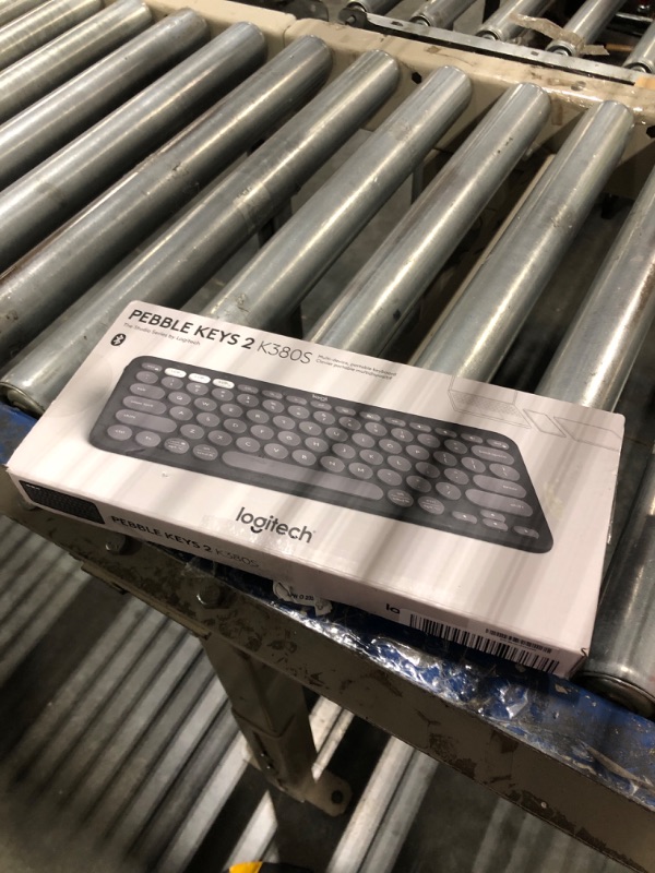 Photo 1 of ***USED***Logitech Pebble Keys 2 K380s, Multi-Device Bluetooth Wireless Keyboard with Customizable Shortcuts, Slim and Portable, Easy-Switch for Windows, macOS, iPadOS, Android, Chrome OS - Tonal Grapite