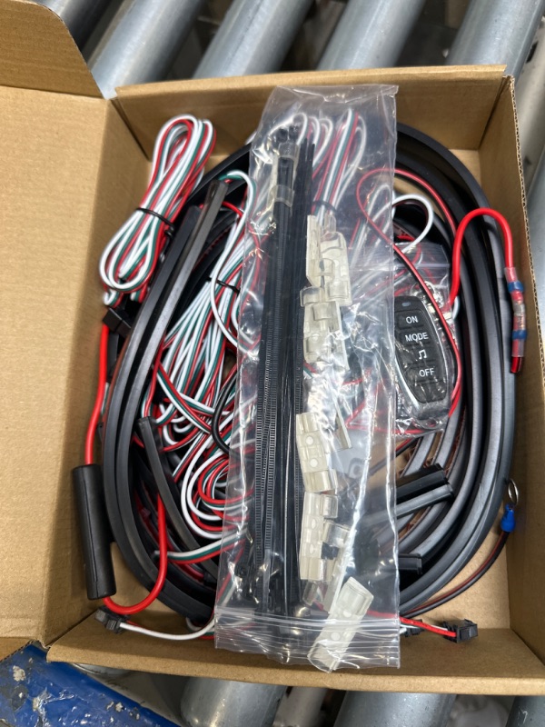 Photo 1 of 10L0L Golf Cart Underglow LED Light Strip Kit with Canopy Lights, 24 Modes Glow Neon Underbody Lighting with Wireless Remote Control, Sound Active, Water Resistant Flexible Tubes 6 Pack