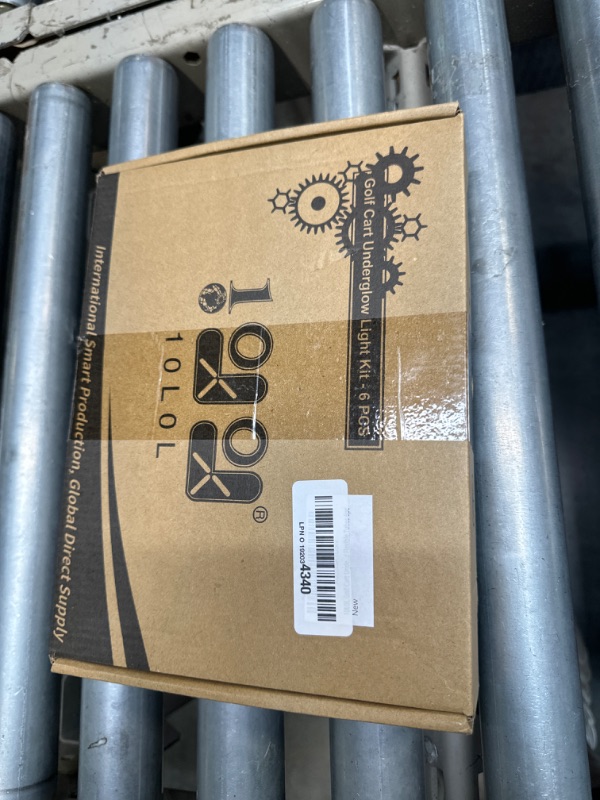 Photo 1 of 10L0L Golf Cart Underglow LED Light Strip Kit with Canopy Lights, 24 Modes Glow Neon Underbody Lighting with Wireless Remote Control, Sound Active, Water Resistant Flexible Tubes 6 Pack