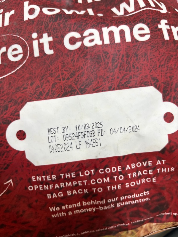 Photo 3 of ***EXPIRES 10/03/2025*** Open Farm Grass-Fed Beef Grain-Free Dry Dog Food, 100% Humanely Raised Wagyu Recipe with Non-GMO Superfoods and No Artificial Flavors or Preservatives, 22 lbs