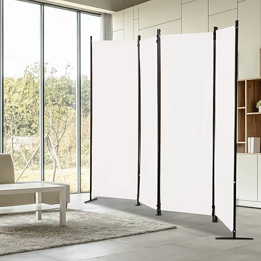 Photo 1 of ***product similar to the original photo*** Room Dividers Folding Privacy Screens 4 Panel Partition Screen Steel Frame& Frabic Office Partition for Home Office Dorm DecoR