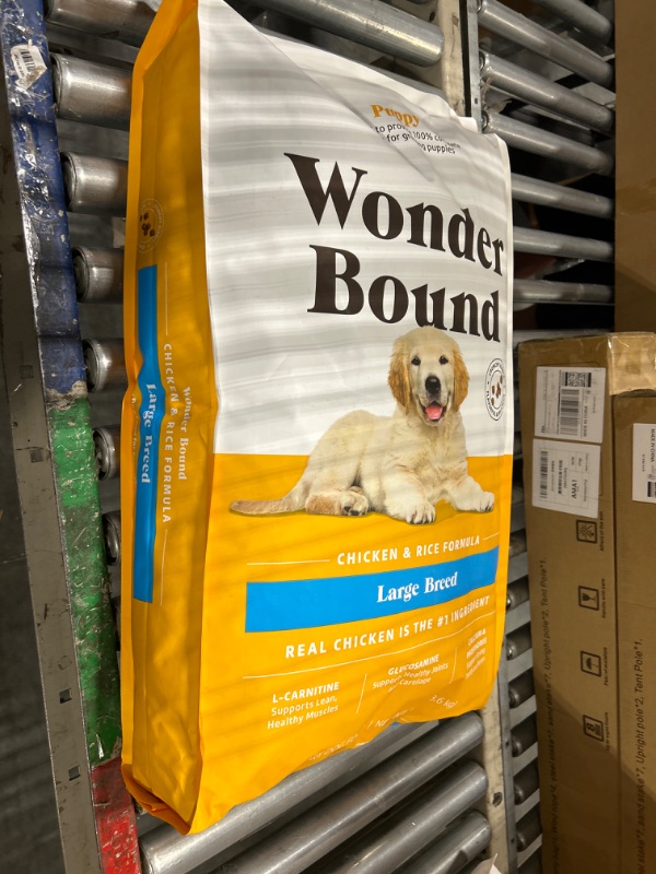 Photo 2 of Amazon Brand - Wonder Bound Large Breed, Puppy Dry Dog Food, Chicken & Rice, 30 pound (Pack of 1)