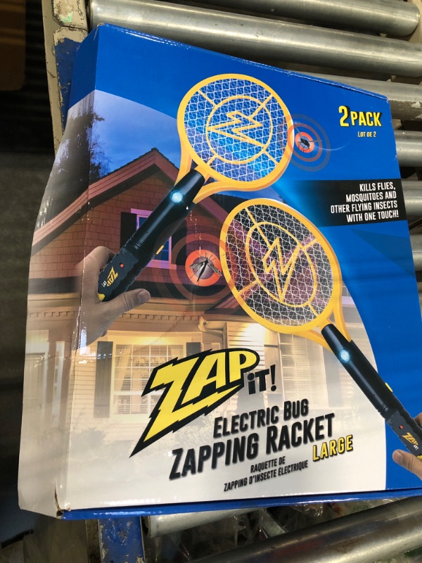 Photo 2 of 
ZAP iT! 4,000 Volt Electric Handheld Bug Zapper Swatter - USB Rechargeable Indoor Safe Mosquito & Fly Killer - 2 Pack (Large, Yellow)
Size:Large