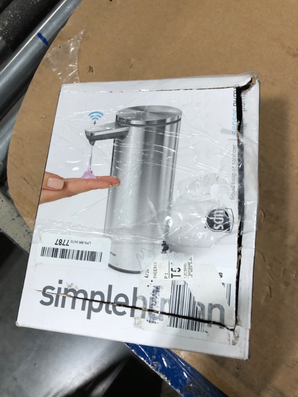 Photo 3 of ***USED****simplehuman Rechargeable Sensor Soap and Sanitizer Dispenser Brushed Stainless Steel 9.1-oz Capacity Freestanding Touchless Soap and Lotion Dispenser