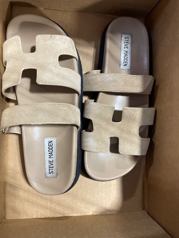 Photo 2 of ****USED*** Steve Madden Women's Mayven Slide Sandal, Taupe Suede, 7.5