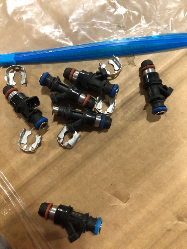 Photo 3 of A-Premium 8Pcs Fuel Injectors Compatible with Chevy Silverado 1500 2500 3500, Tahoe, Suburban & GMC Sierra, Yukon, Savana, Envoy & Cadillac Escalade & Buick Rainier, 4.8L 5.3L 6.0L, Replace# MP10006