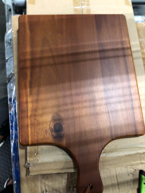 Photo 2 of ****LIKE NEW****AIDEA Wood Cutting Board Large Charcuterie Board Serving Tray With Handle (17"x11")