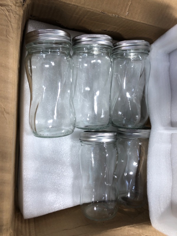 Photo 2 of **** MISSING ONE***KAMOTA Mason Jars 16 OZ With Regular Lids and Bands, Ideal for Meal Prep, Jam, Honey, Wedding Favors, Shower Favors, DIY Spice Jars, 12 PACK, 20 Whiteboard Labels Included