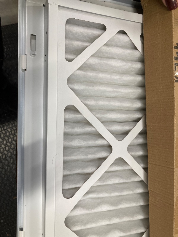 Photo 2 of 16" X 16" Return Air Filter Grille Filter Included - Removable Face/Door - HVAC Vent Duct Cover - White [Outer Dimensions: 17.75w X 17.75h]